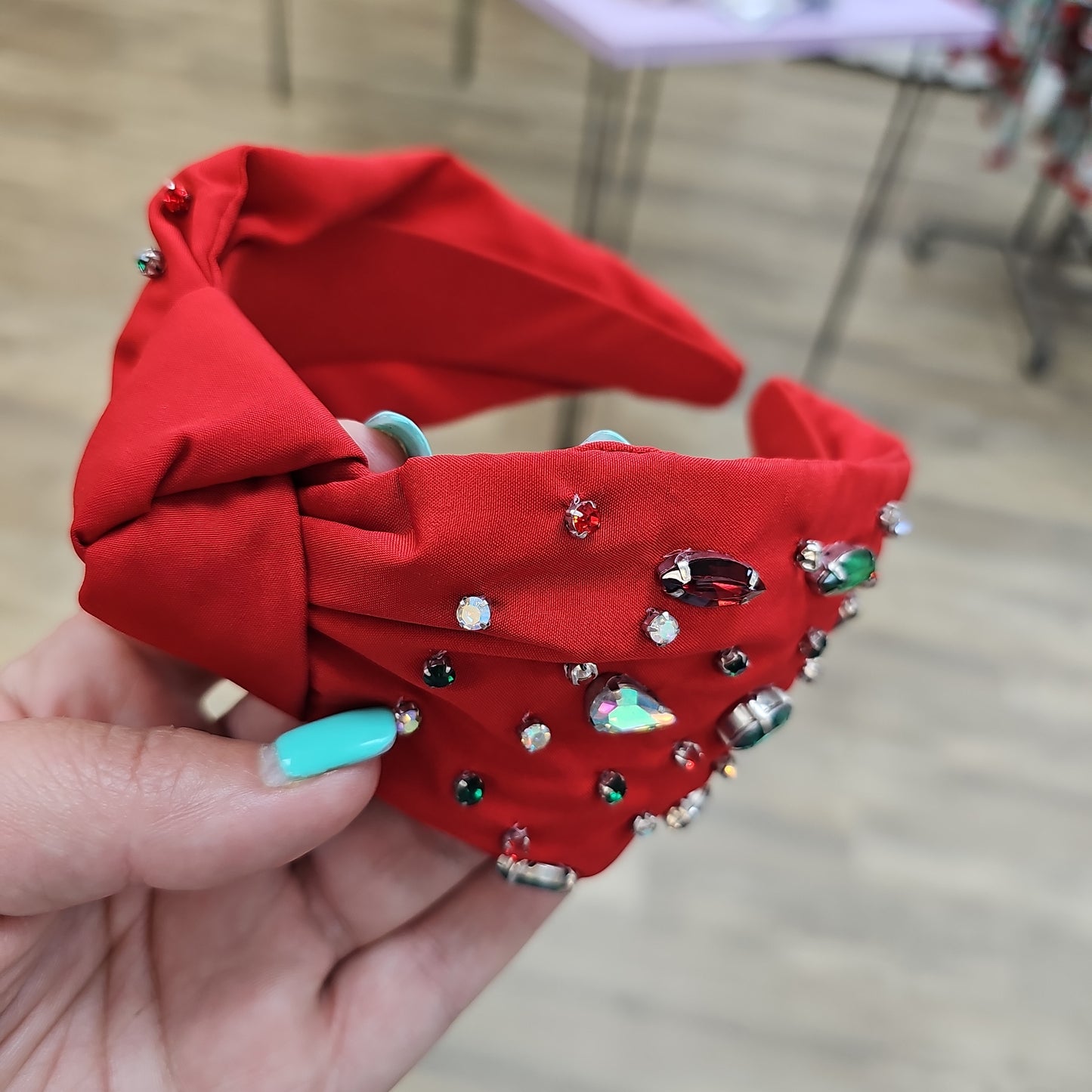 Red rhinestone headband