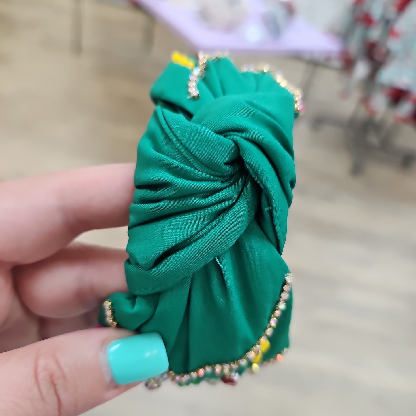 Green Rhinestone Headband
