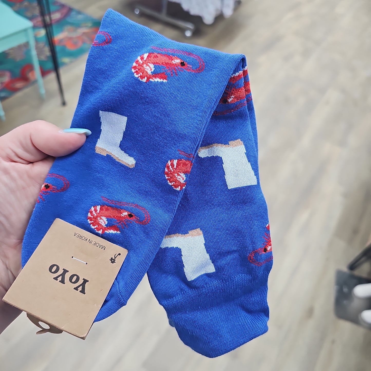 Shrimp Boot Socks size 6 to 12