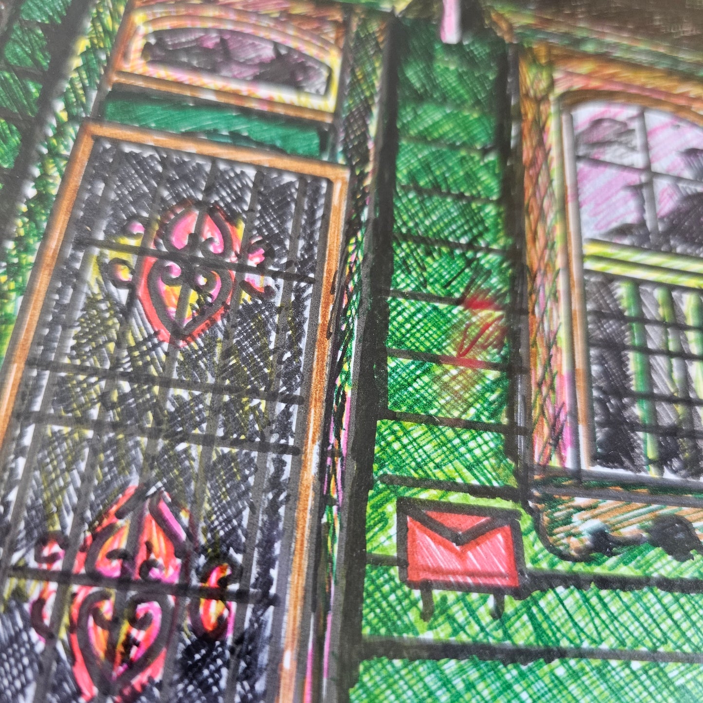 NOLA shotgun house original artwork