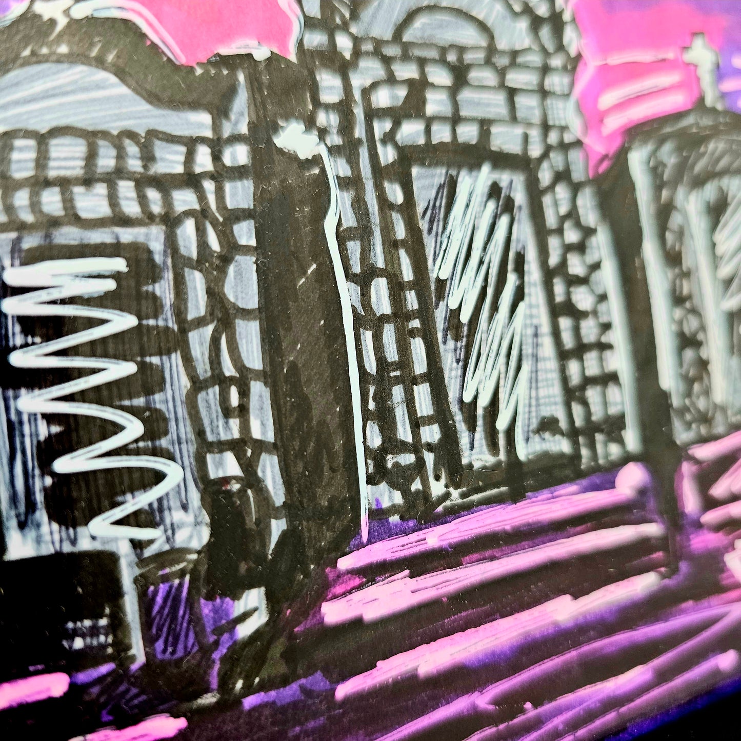 NOLA raised tombstones original artwork