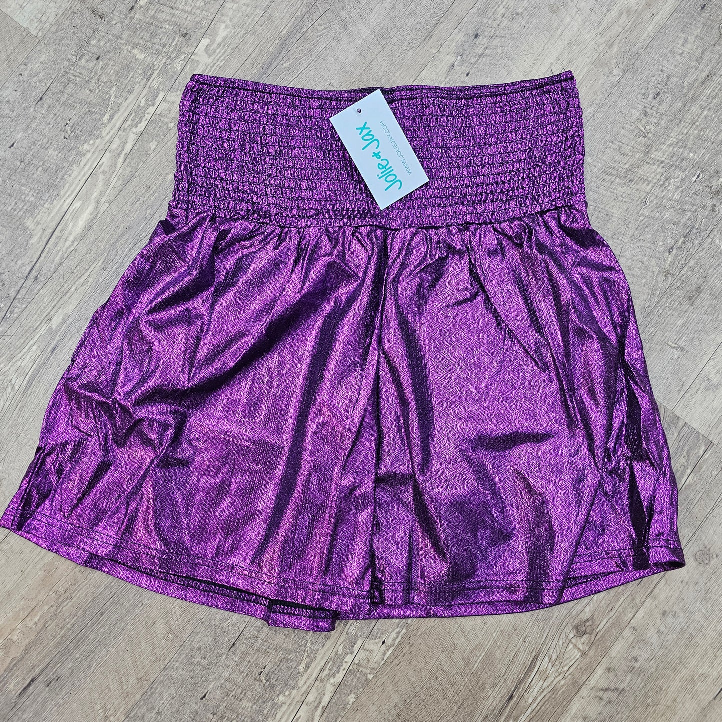 Women's Purple Mardi Gras shorts