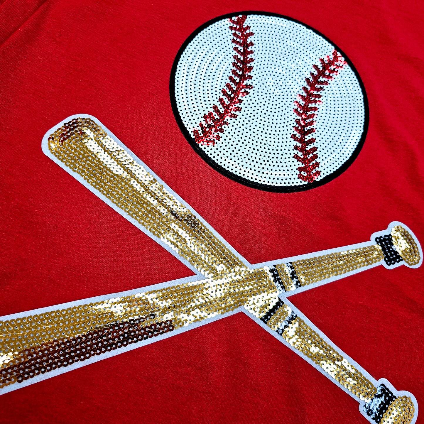 Sequin Baseball Adult Shirt