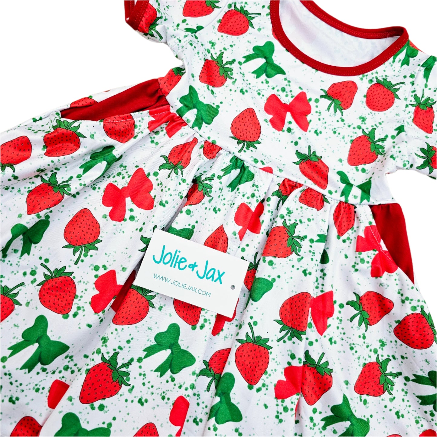 Strawberry Splatter Kid's Dress