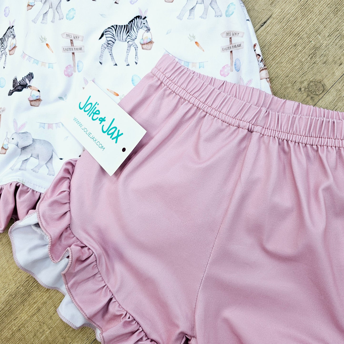 Easter Animal Ruffle Shorts Set