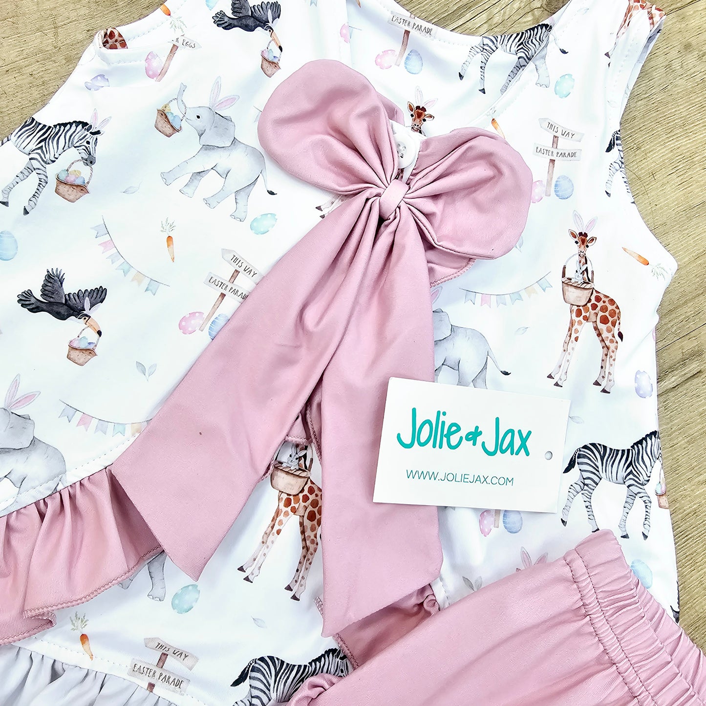 Easter Animal Ruffle Shorts Set