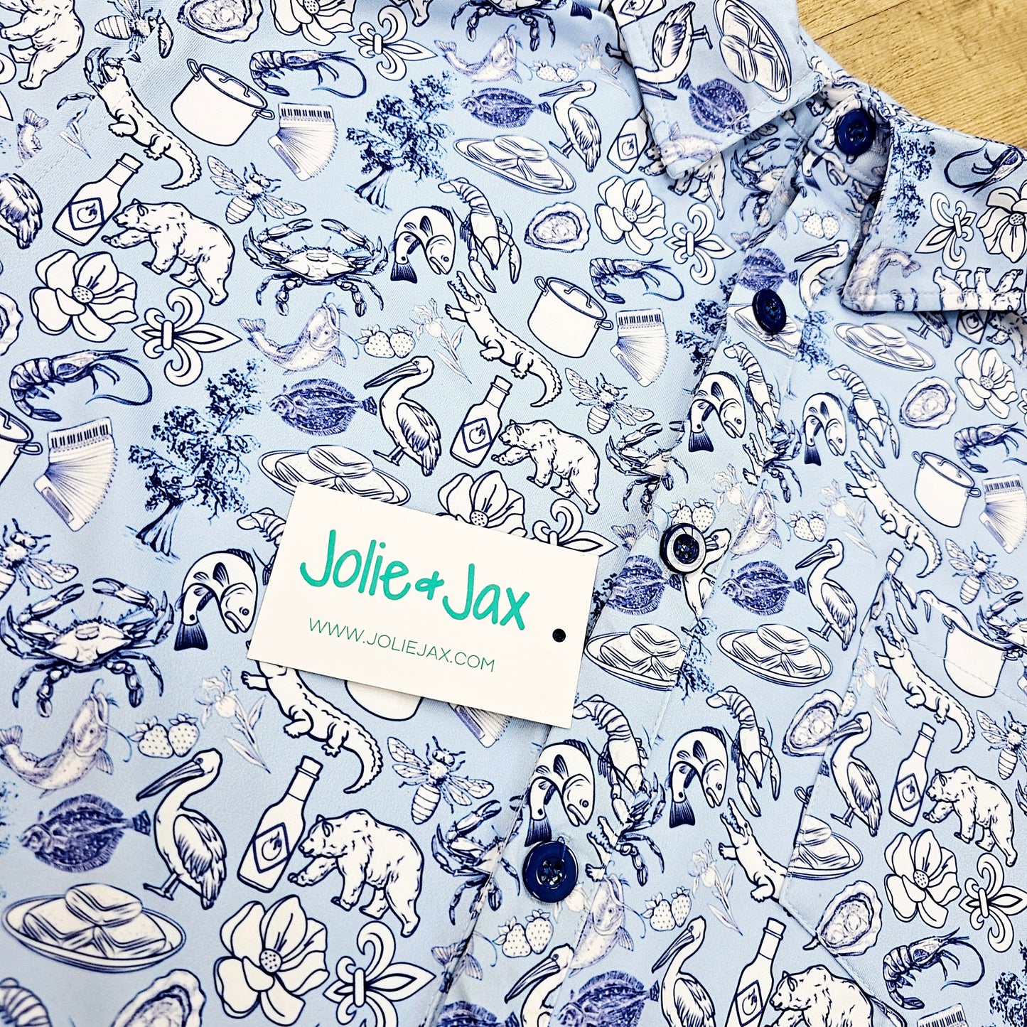 Cajun Toile Men’s Button Down Shirt