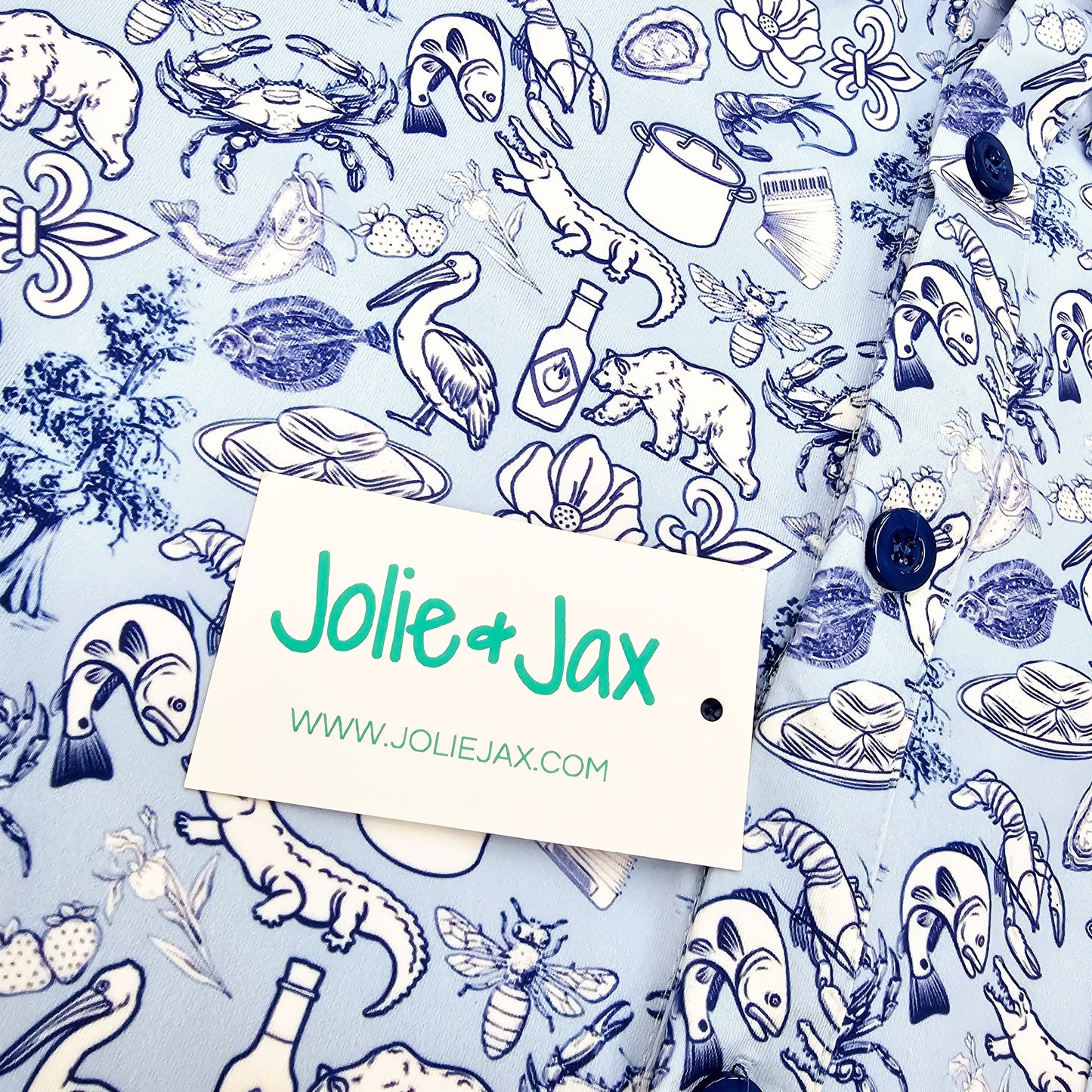 Cajun Toile Men’s Button Down Shirt