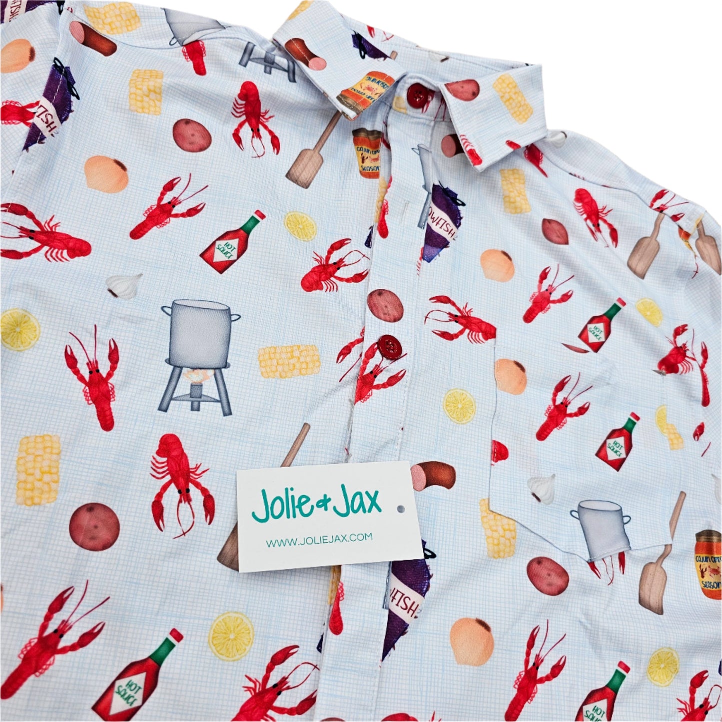 Crawfish Boil Adult Button Down Shirt