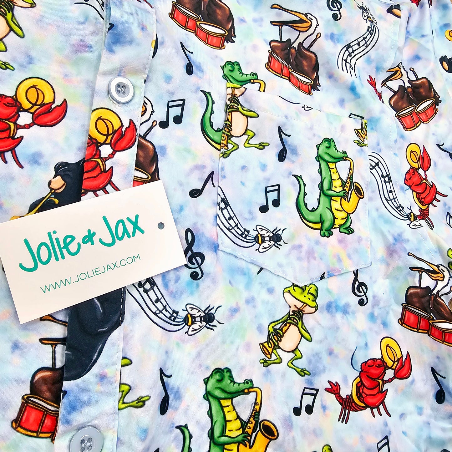 Jazz Animals Adult Button Down Shirt