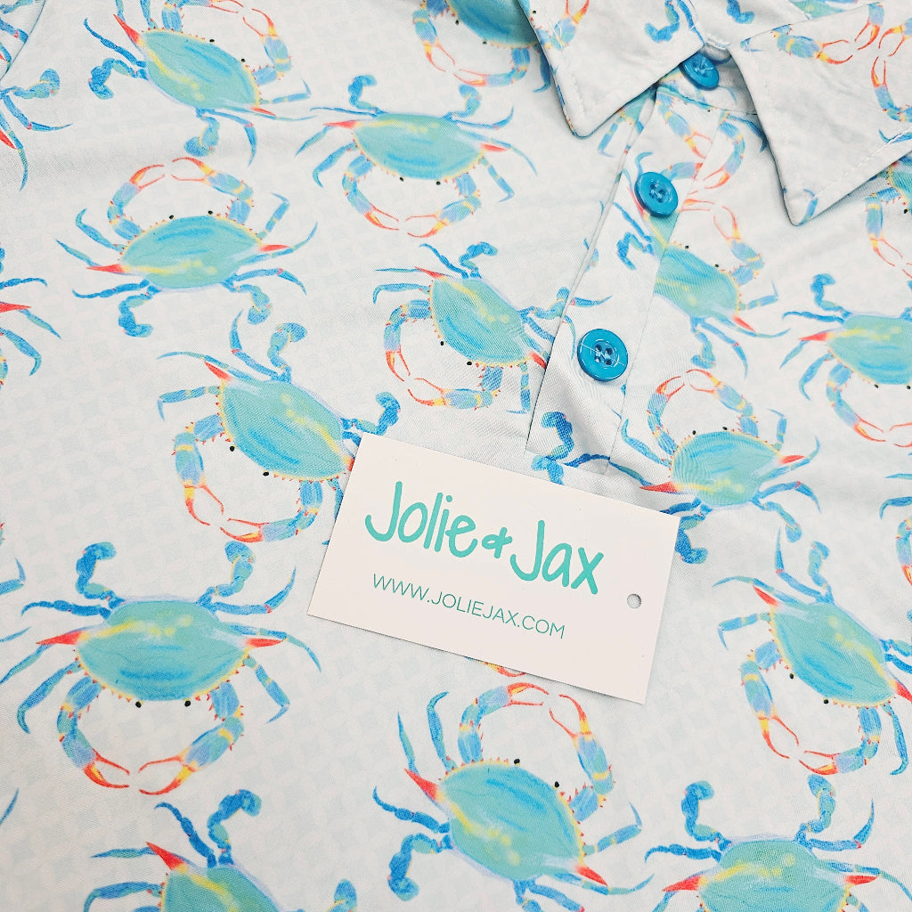 Aqua Crab Men's Polo Shirt