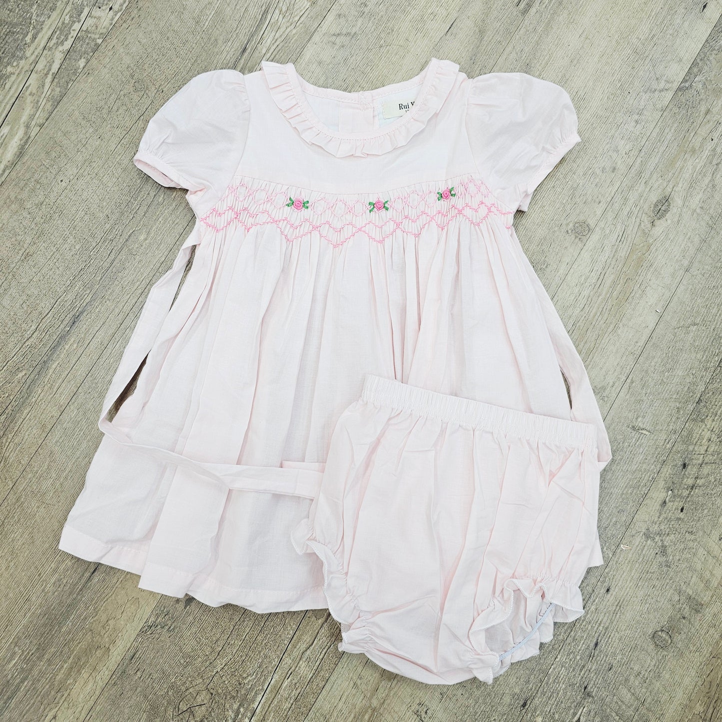 Pastel Pink Smocked Set