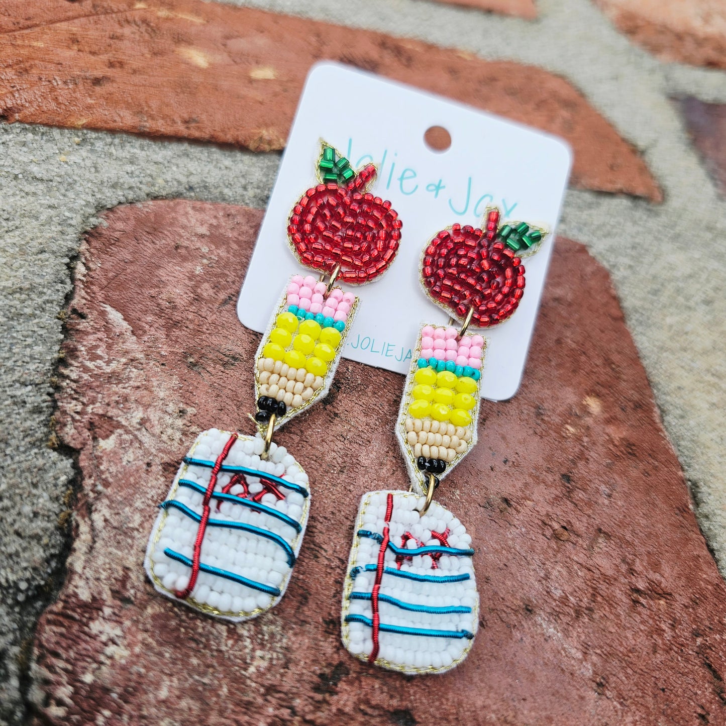 Grading Papers Seed Bead Earrings