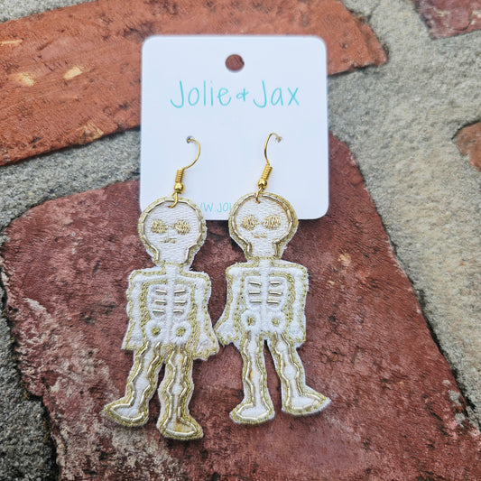 Skeleton Earrings on Hooks