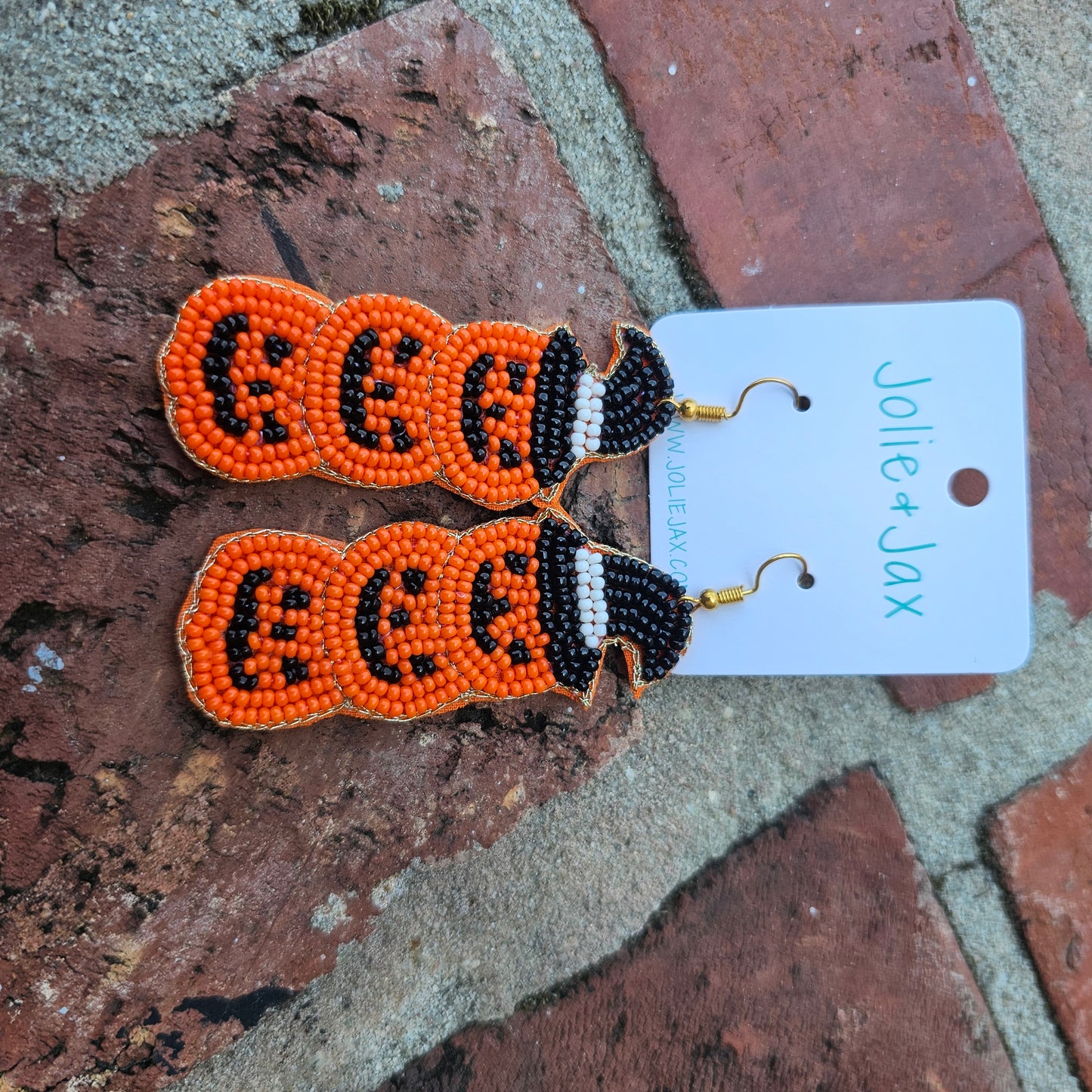 Stacked Pumpkin Seed Bead Earrings