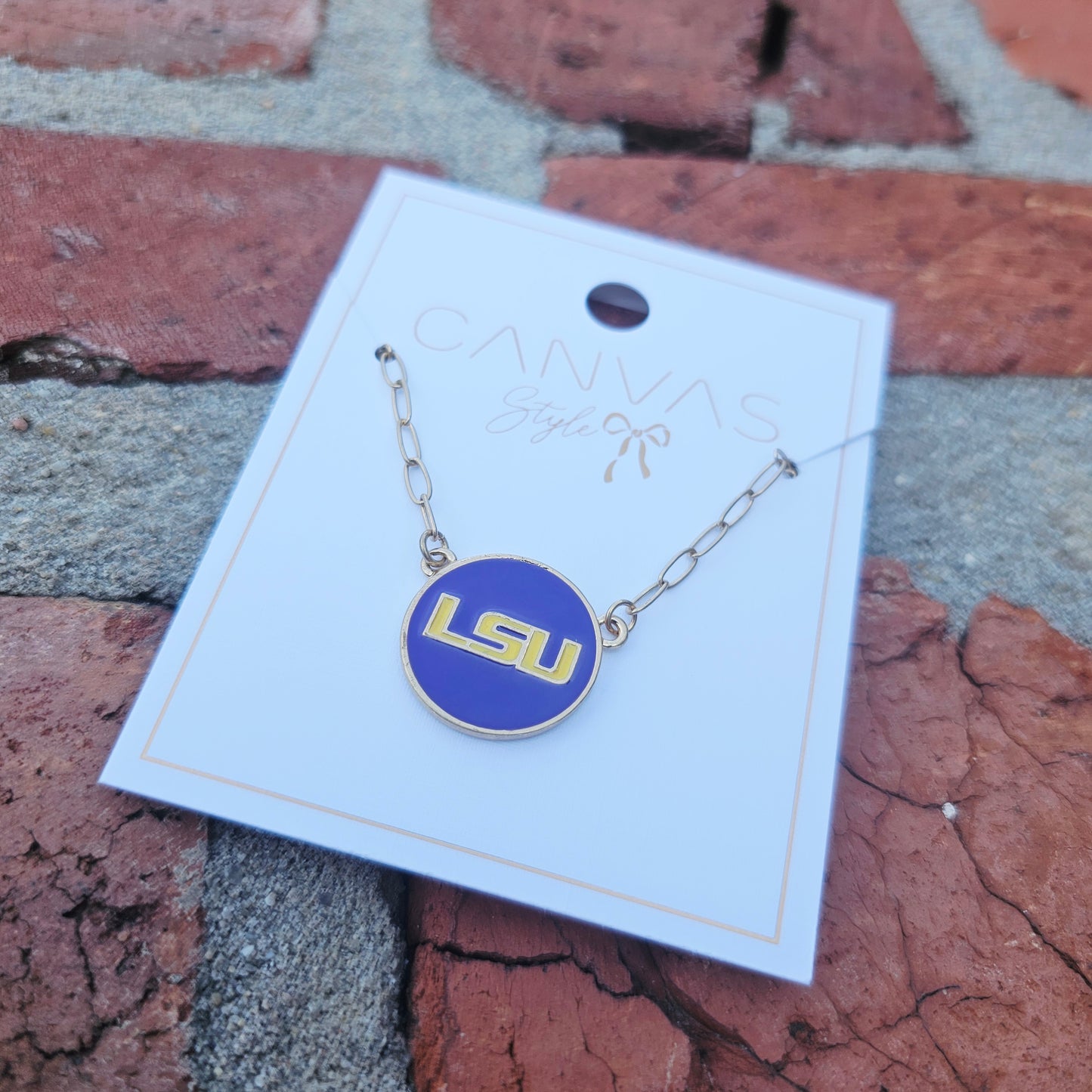 LSU Tiger Enamel Necklace (Licensed)