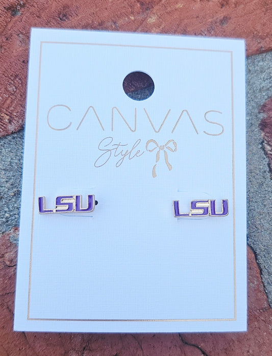 LSU, Louisiana, earrings