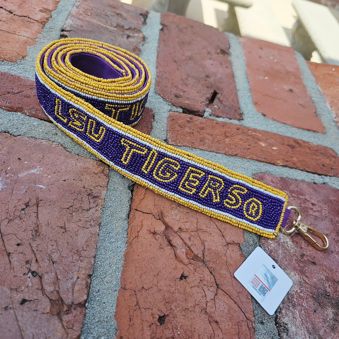 LSU Beaded Purse Strap (Licensed)