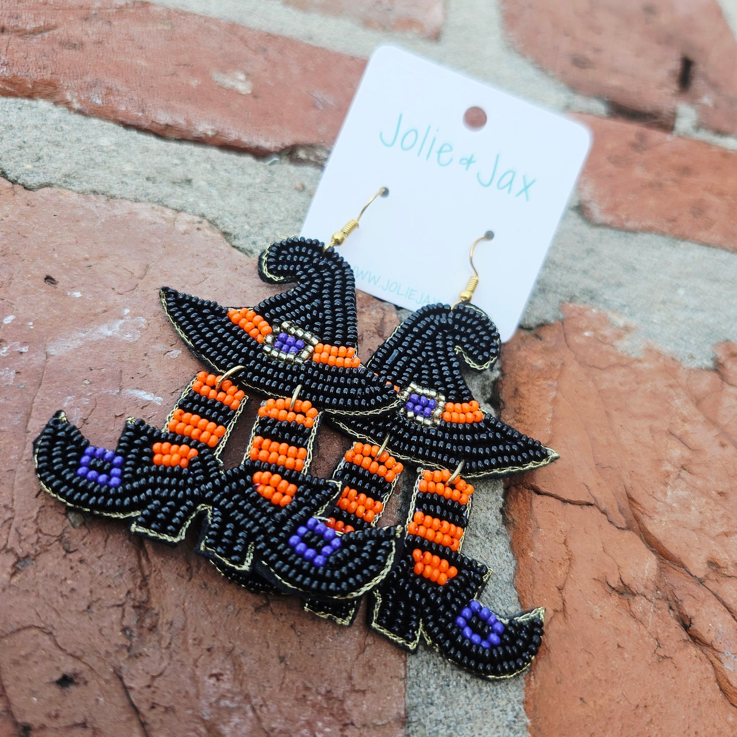 Witch Feet Seed Bead Earrings