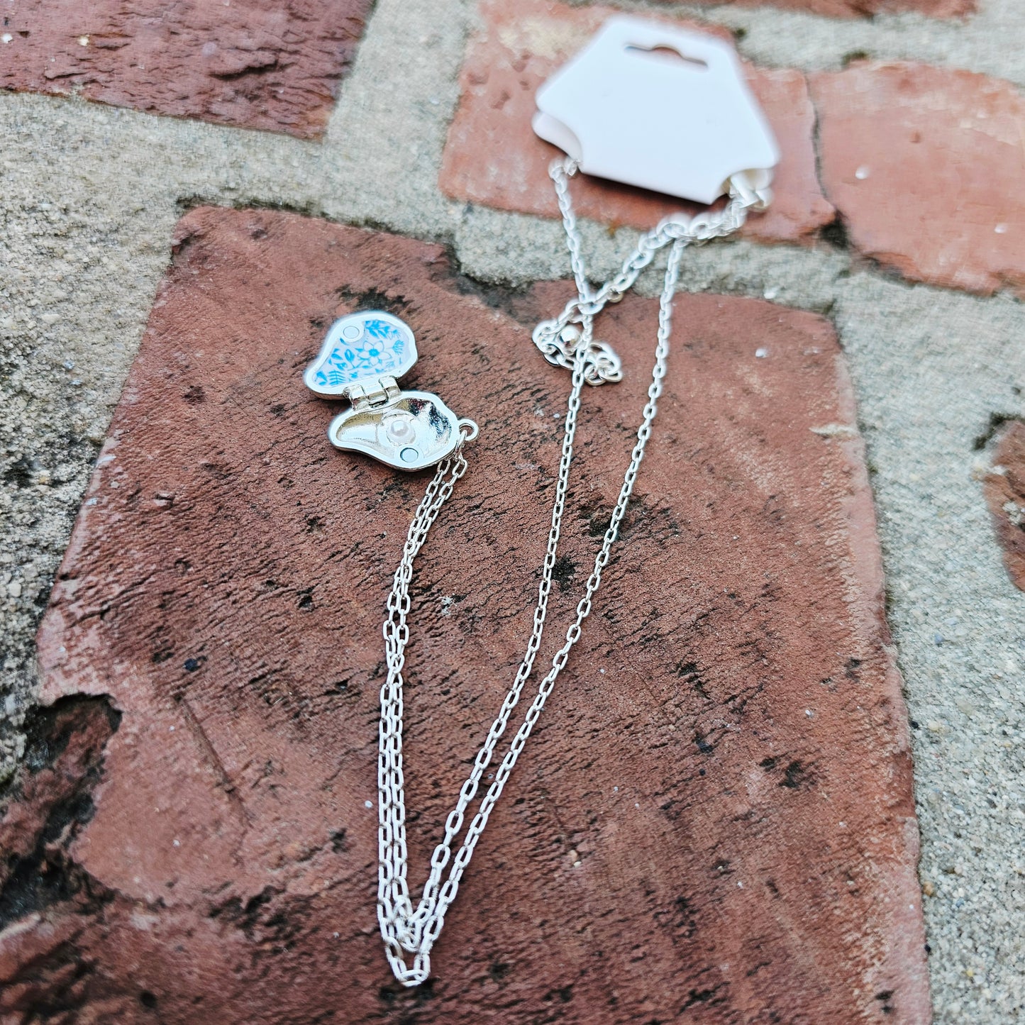 Oyster Locket Earrings and Necklace