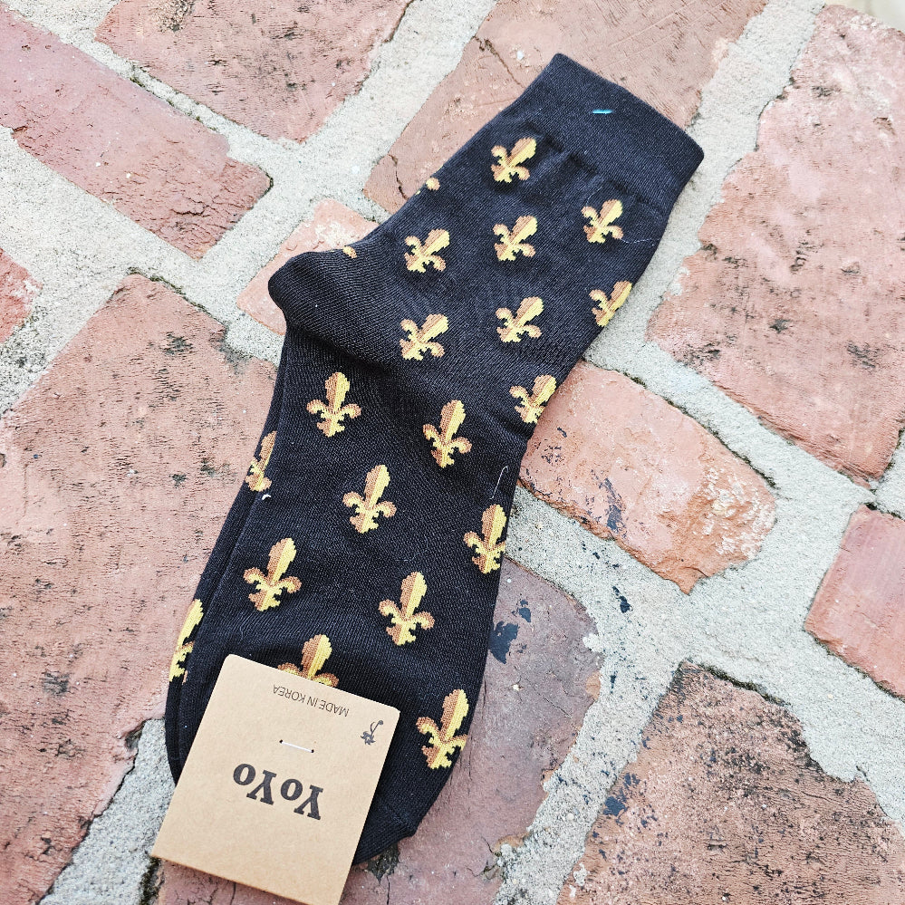 Fleur de lis socks