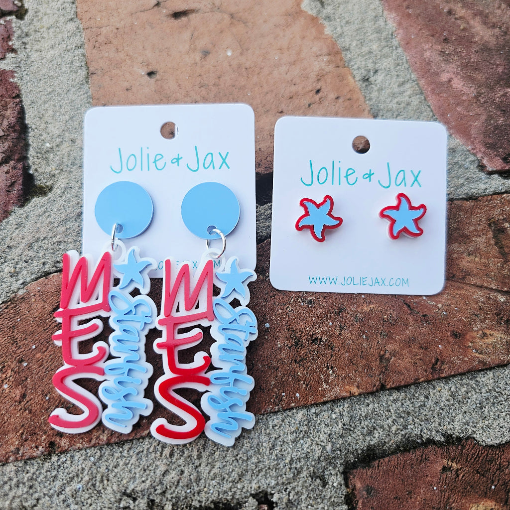 Marigny Elementary Starfish
 Acrylic Earrings