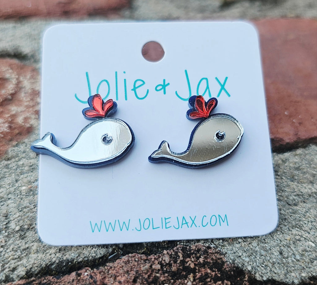 Mandeville Elementary School Whale Studs