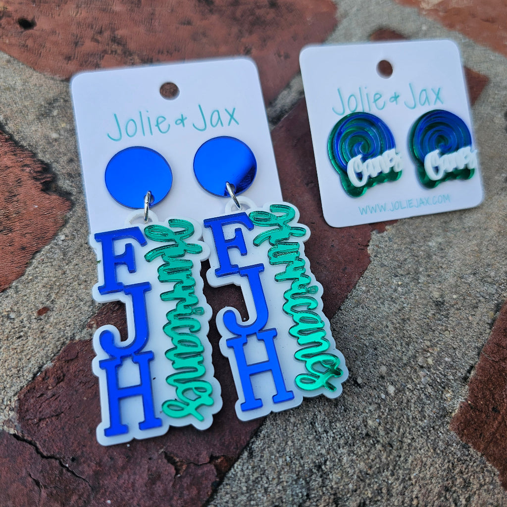 Hurricanes Fontainebleau Junior High Acrylic Earrings