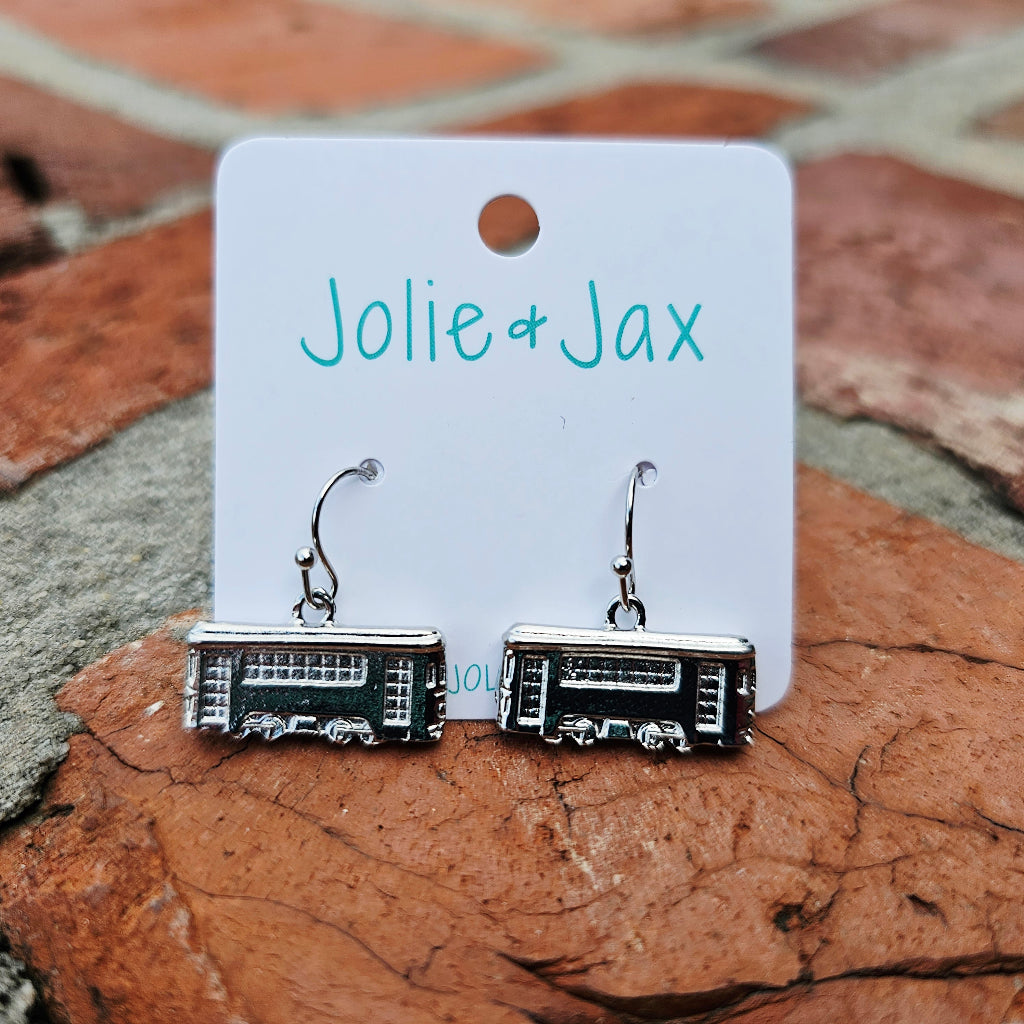 New Orleans Saint Charles Avenue streetcar dangle earrings LOUISIANA