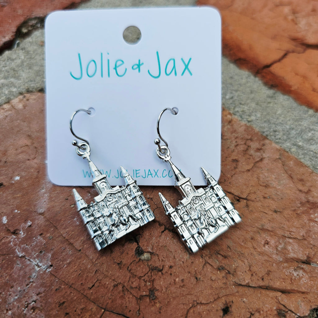 st Louis Cathedral, New Orleans dangle earrings