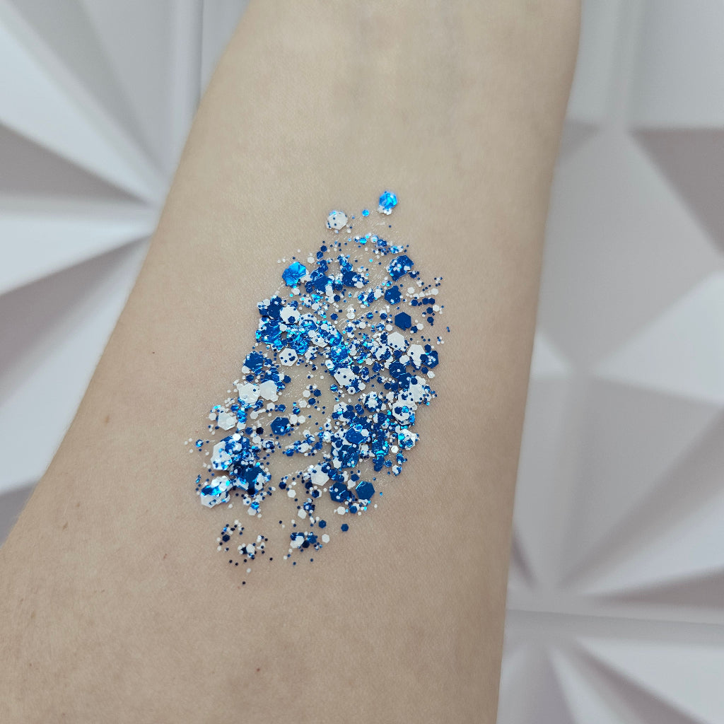 Blue & White Face / Body Glitter