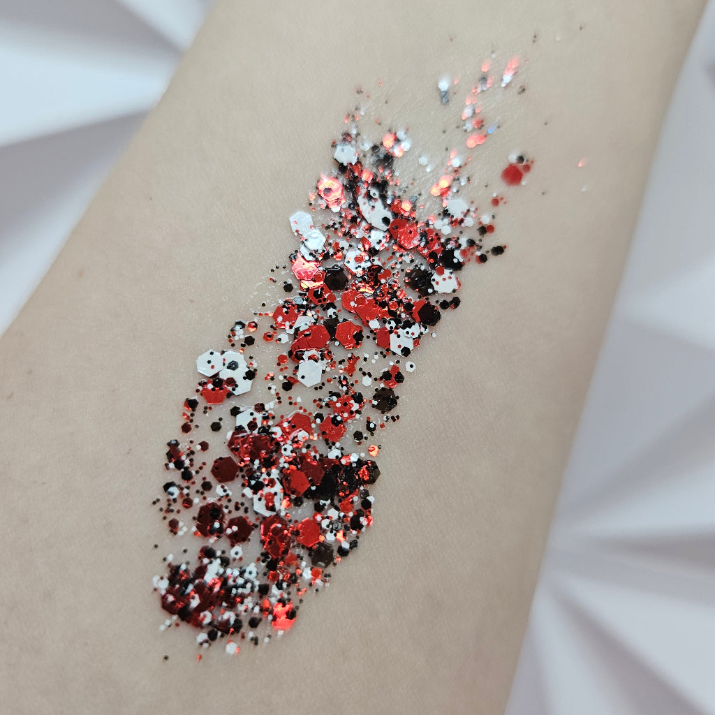 Red & Black Face / Body Glitter