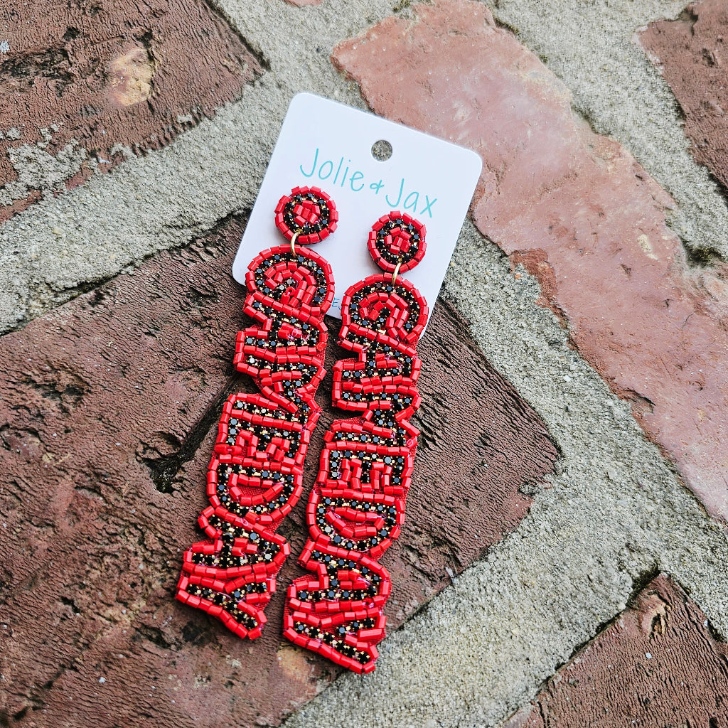 Beaded GAMEDAY Drop Earrings