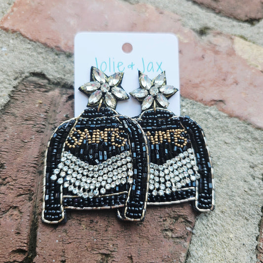 Black and gold earrings New Orleans, Louisiana