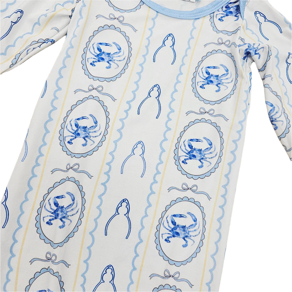 Blue Crab Bamboo Baby Gown