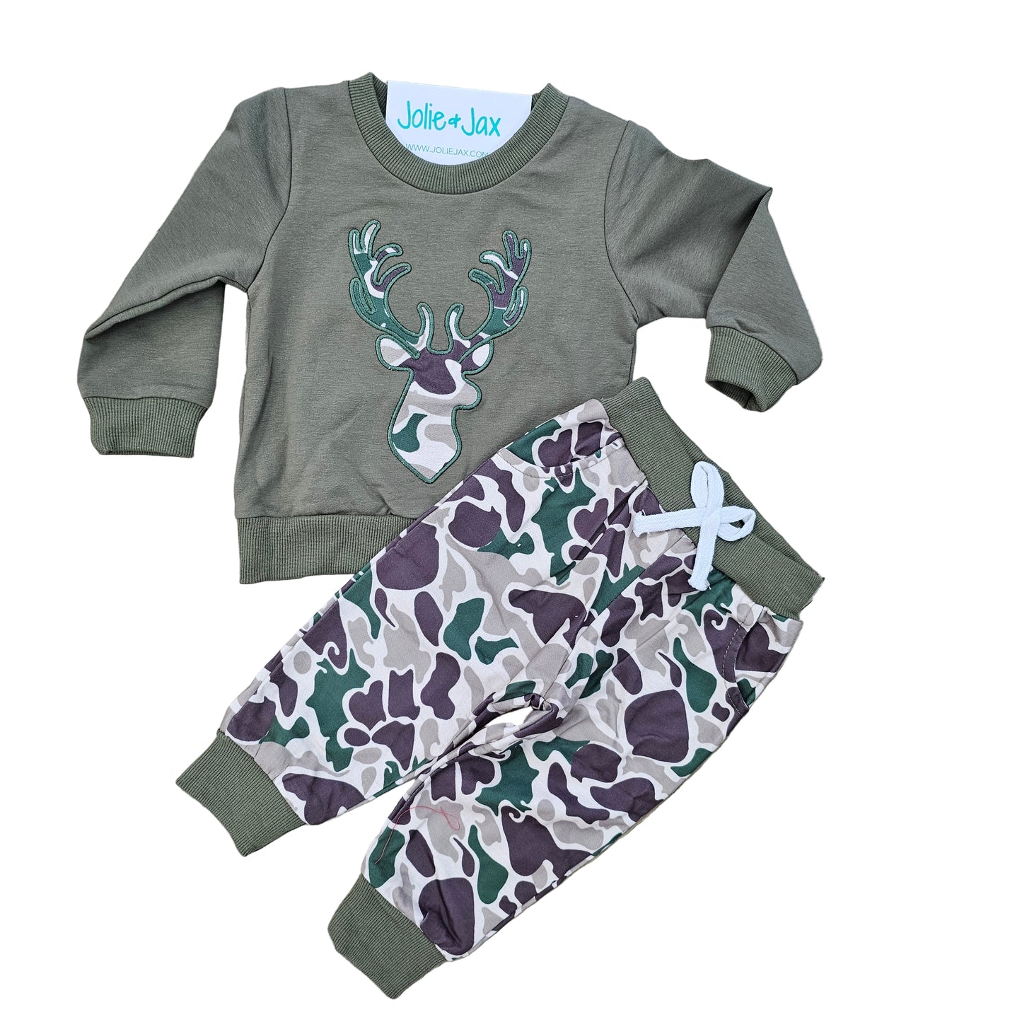Deer Head Camo Jogger Set