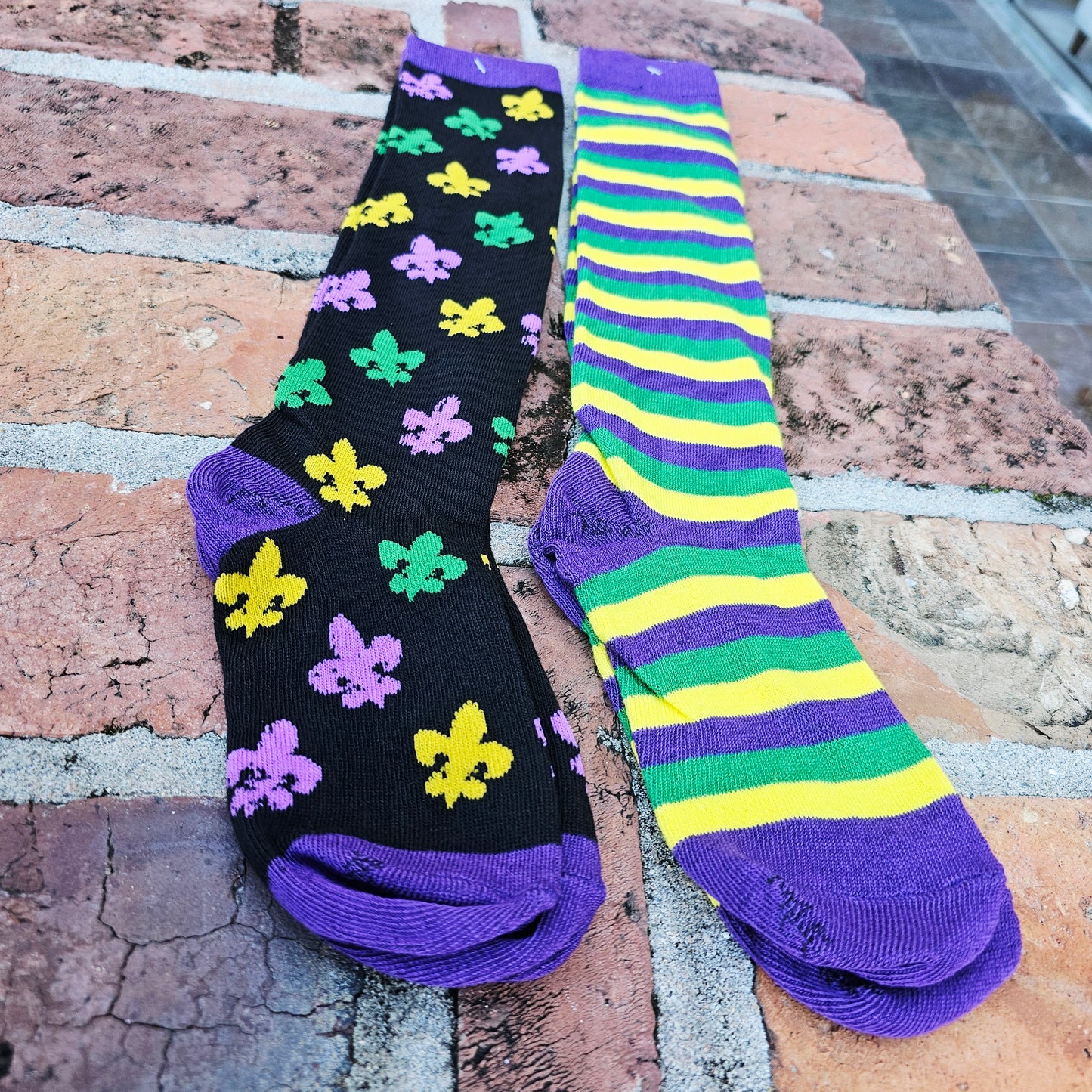Knee High Mardi Gras Socks