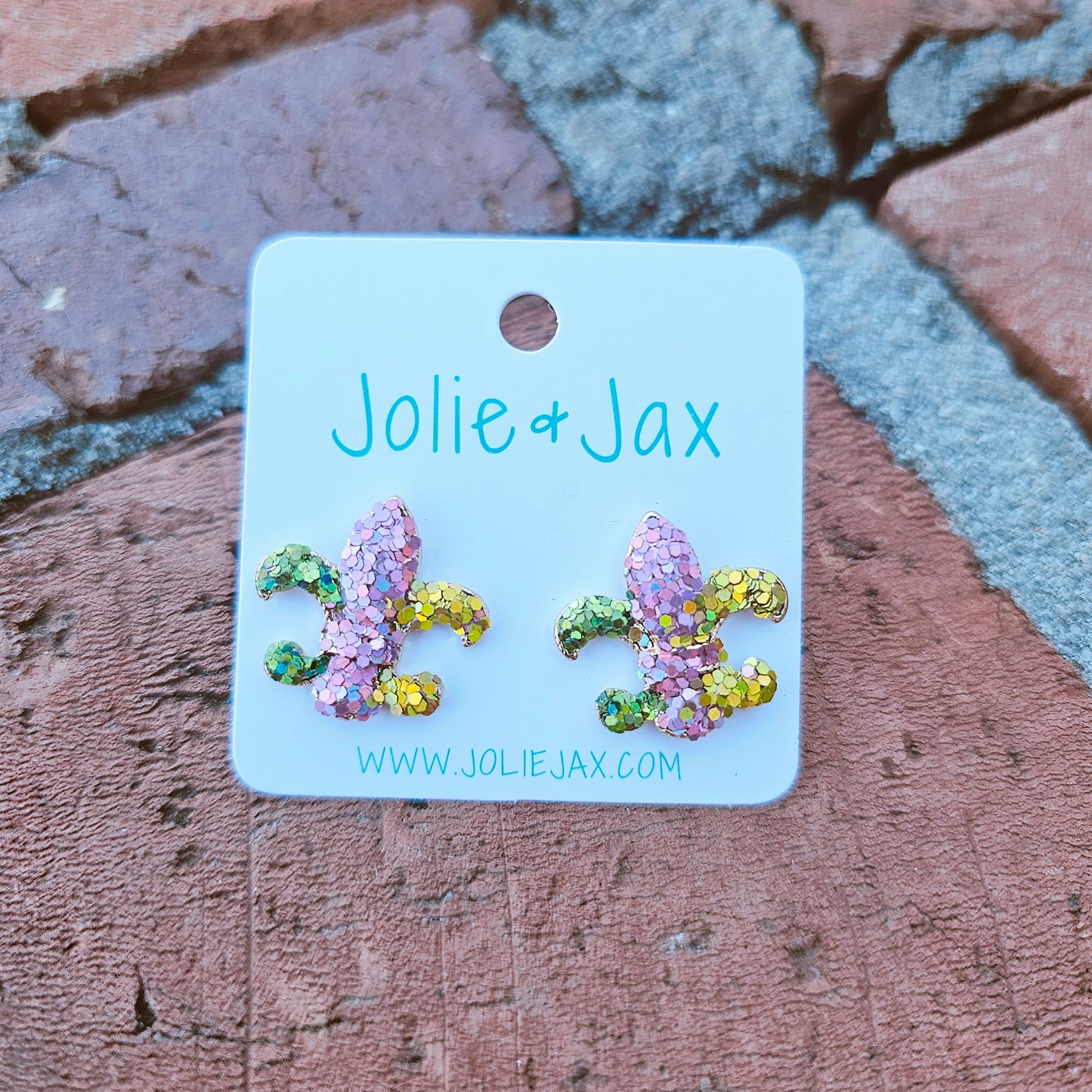 Fleur De Lis Mardi Gras earrings