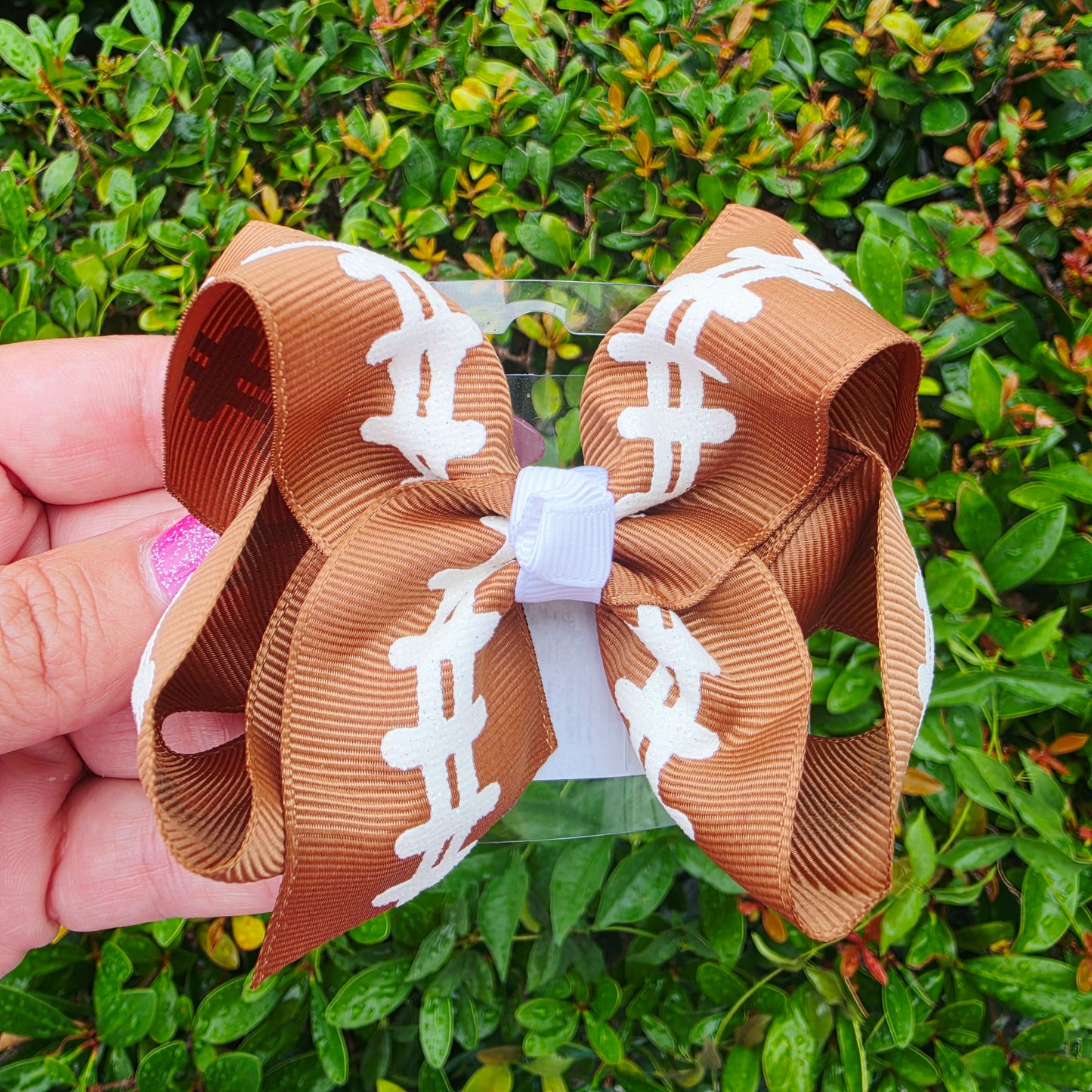 Football Hair Bow