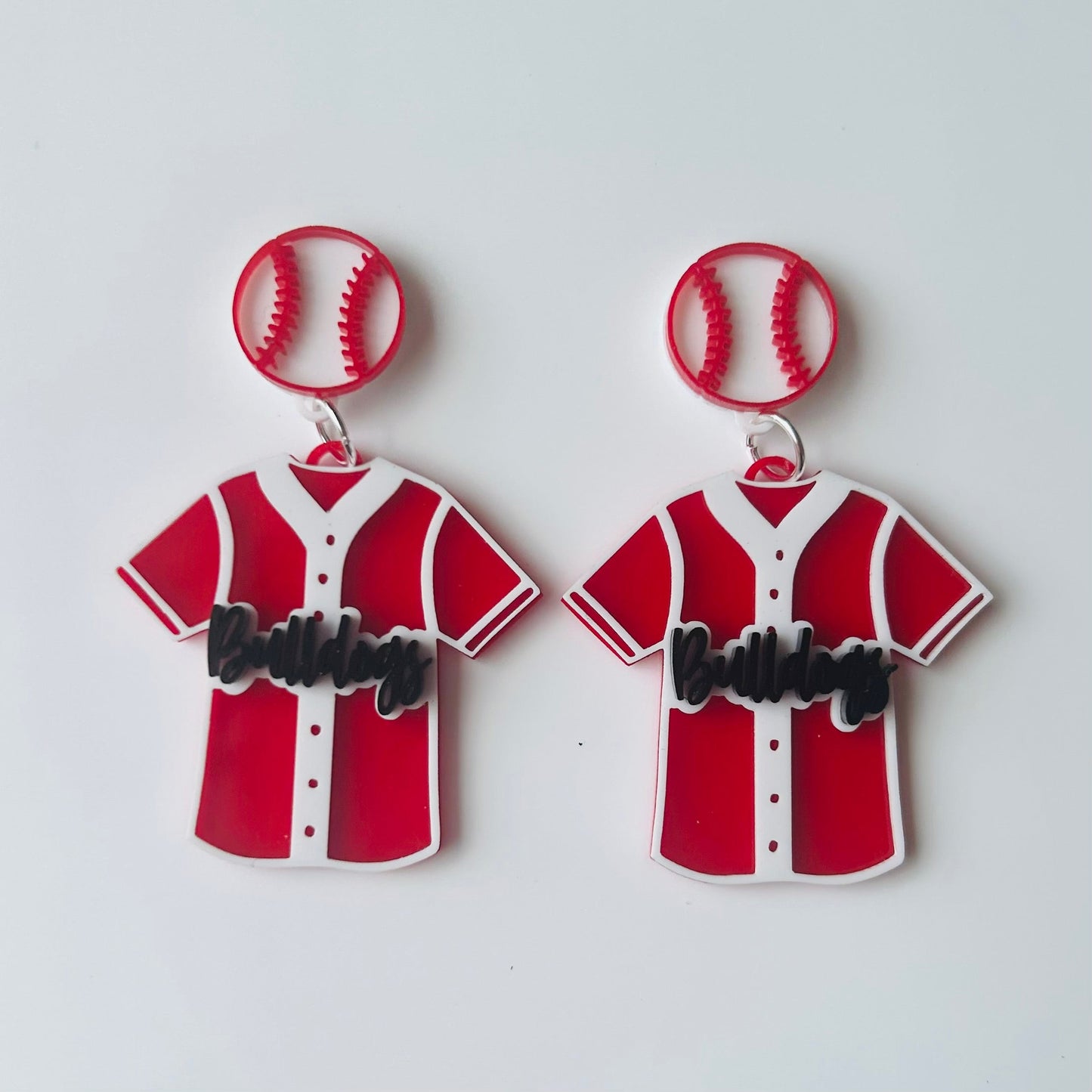 Fontainebleau High Bulldogs Baseball Earrings
