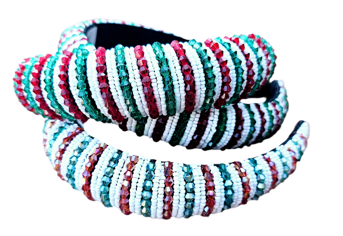 Green and Red beaded Headband