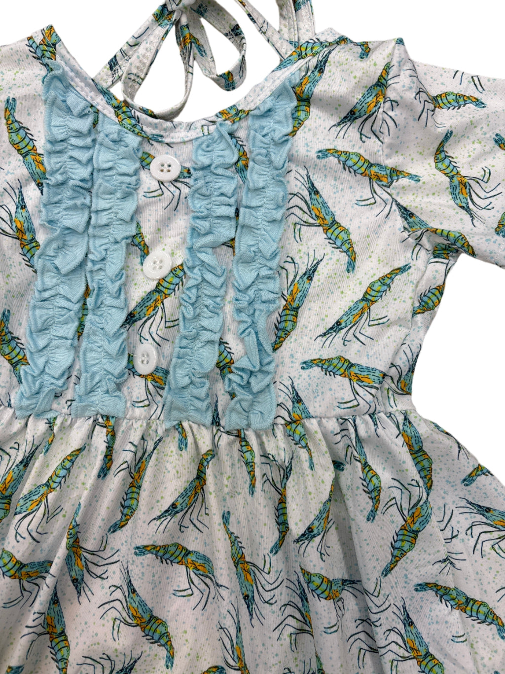 Baby Blue Shrimp Ruffle Dress