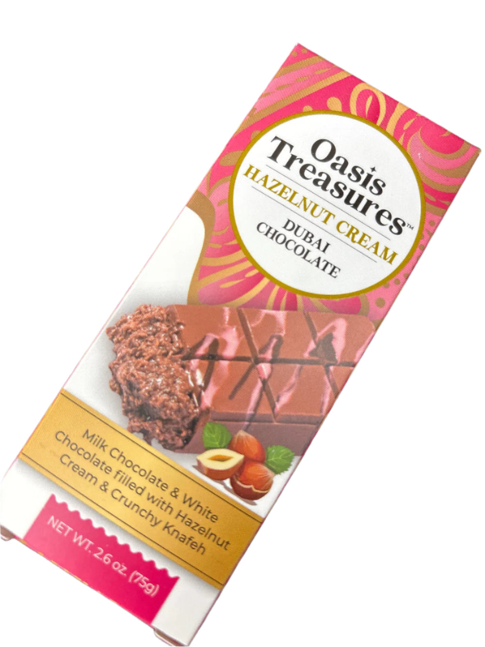 Dubai chocolate hazelnut cream candy bar