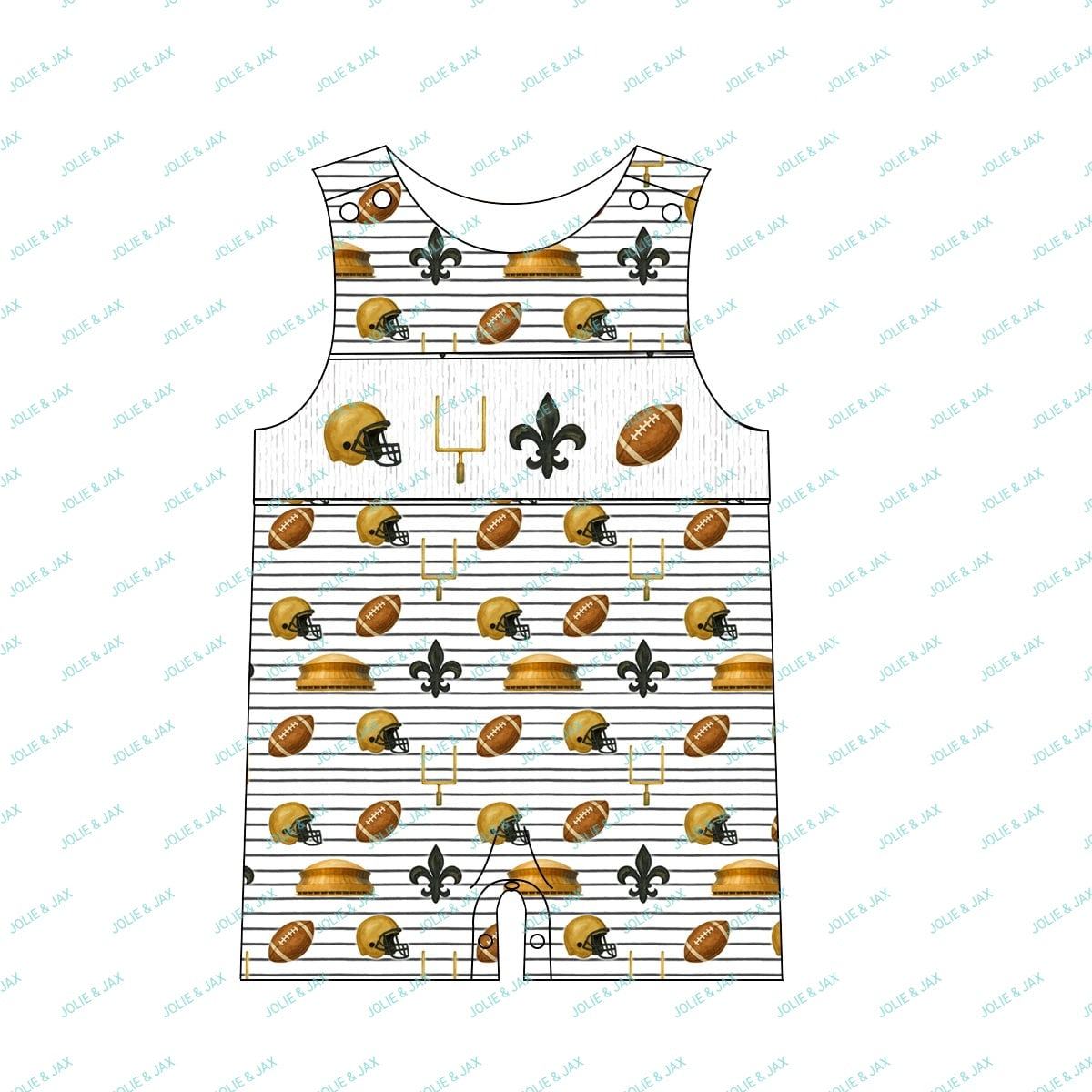 Football, John John, kids outfit clothing, New Orleans, black gold LOUISIANA Superdome helmet