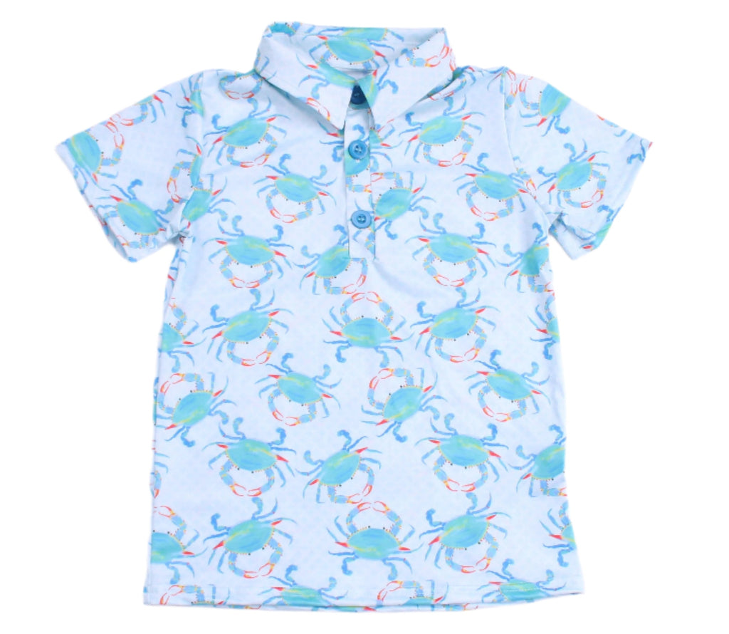 Aqua Crab Boys Polo Shirt