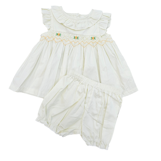 Yellow Smocked Set with Bloomers