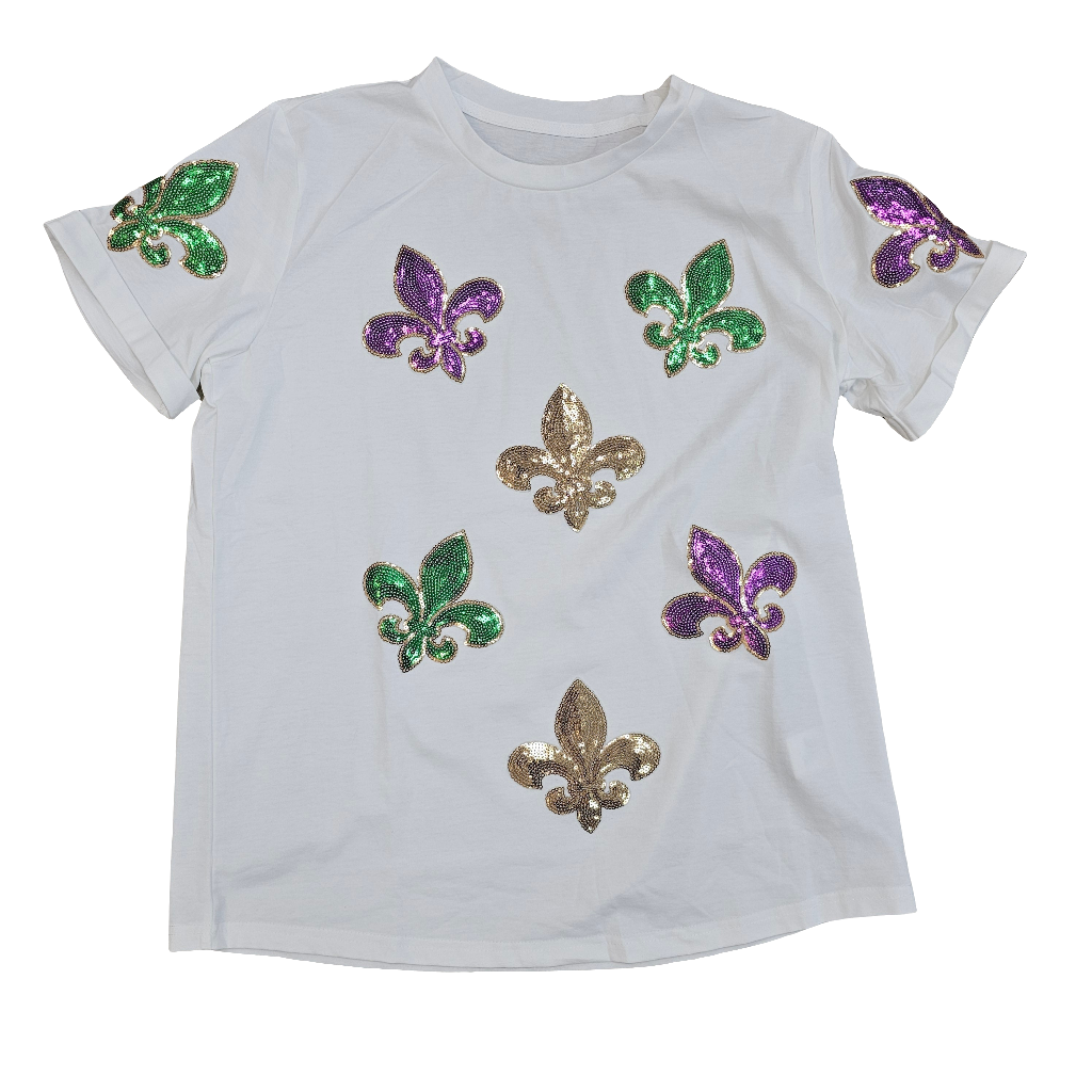 Sequin Fleur de Lis Shirt