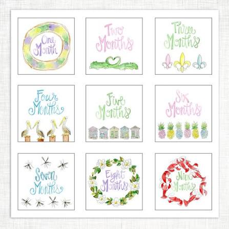 Cajun New Orleans, Louisiana milestone cards for kids