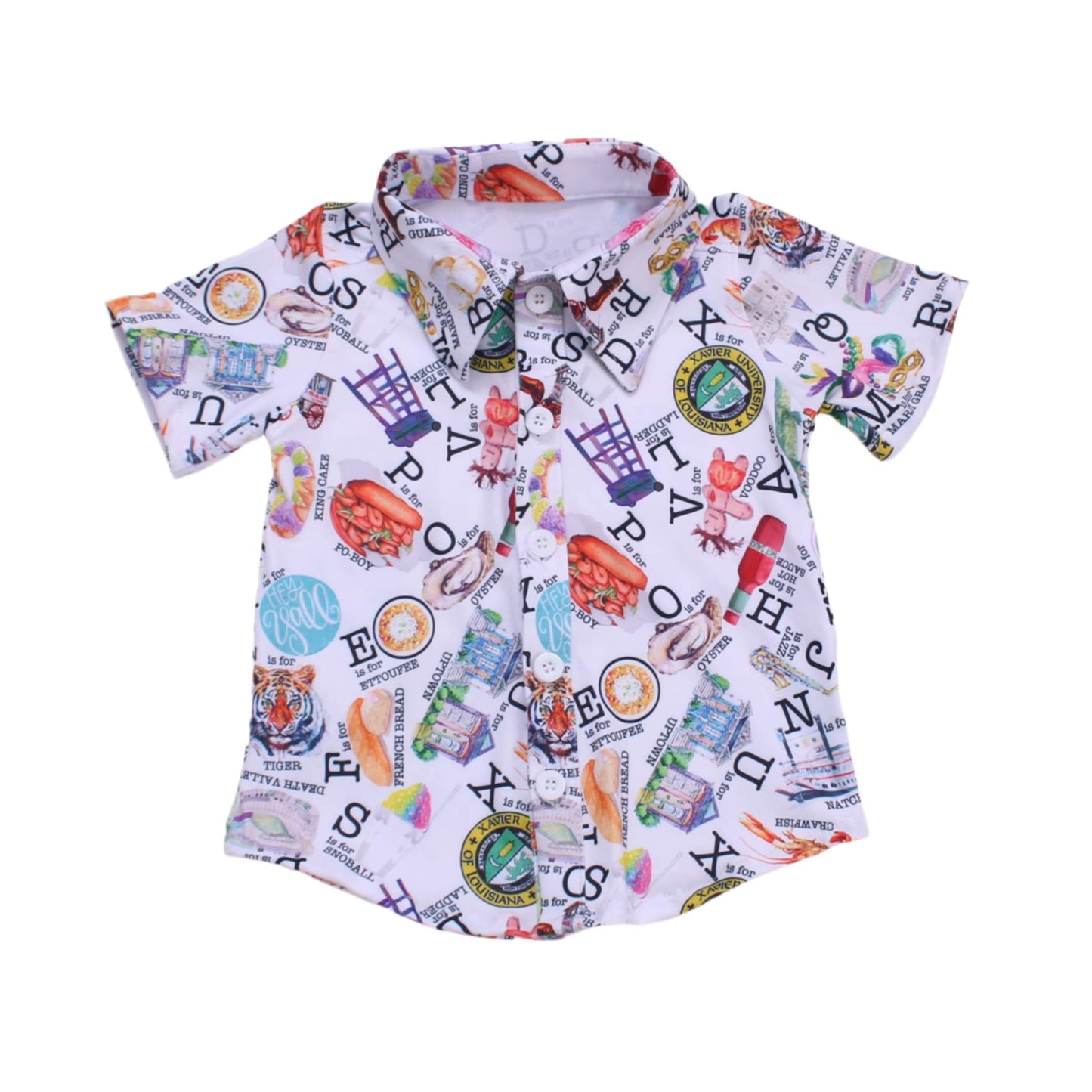 Louisiana ABC'S boys BUTTON DOWN SHIRT JJ