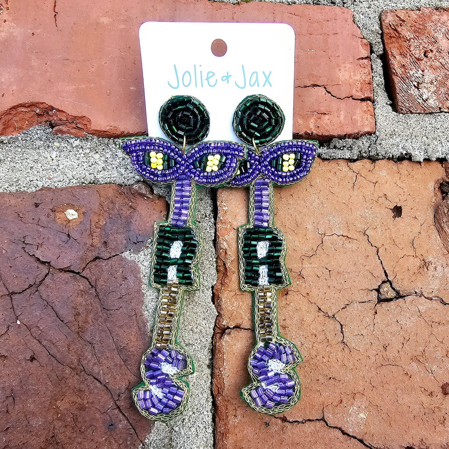 Iris beaded earrings